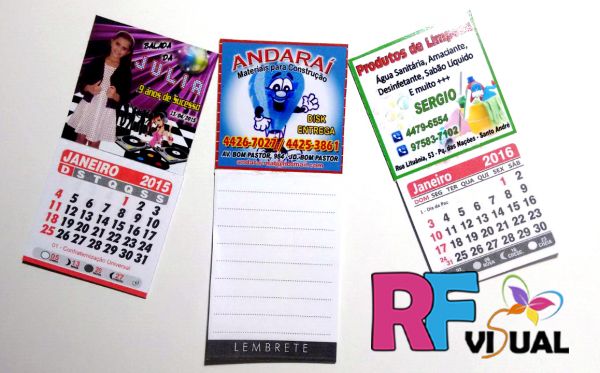 Mini Calendário ou Lembrete Imã 5x5