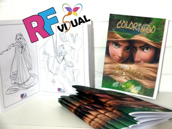 Kit 20 Desenhos + 6 giz de cêra - Mod. 1