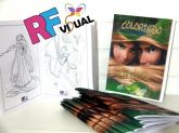 Kit 20 Desenhos + 6 giz de cêra - Mod. 1